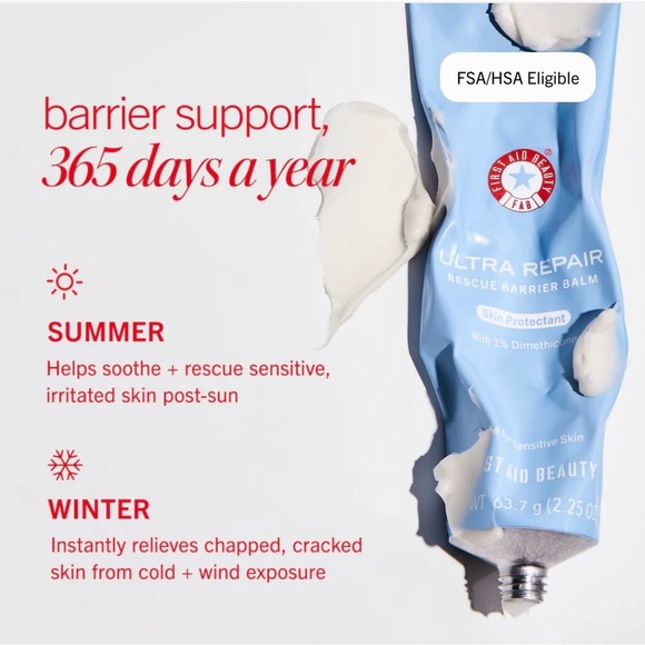 First Aid Beauty Other - First Aid Beauty Ultra Repair Rescue Barrier Balm - Blue and White